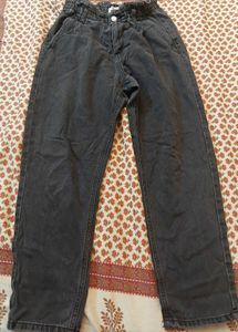 Washed Black High Waisted Jeans