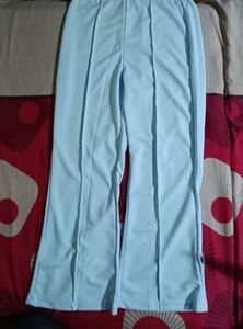 Women powderBlue wide Leg Pants
