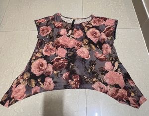 Chic Floral Print Top