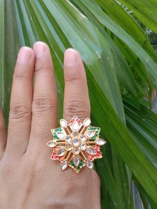 Exquisite Ethnic Cocktail Ring