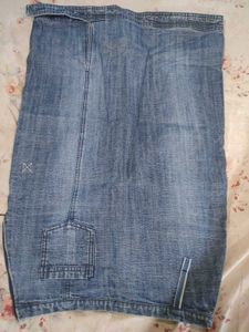 Korean Denim Skirt with Zipper