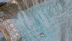 Embellished Mint Green Dupatta