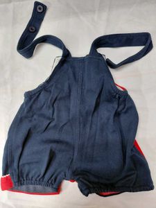 Puppy Embroidered Overalls