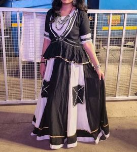 Elegant Black & White ghagra choli