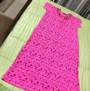 🌸 Vibrant Pink Printed Nightgown 🌸