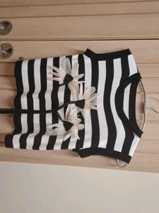 Striped Floral Sleeveless Top