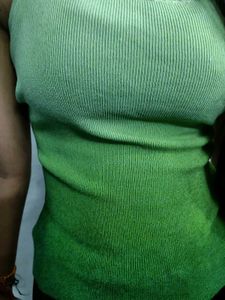 Green Ombre Knit Tank Top