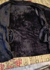 Gray Open Front Cardigan
