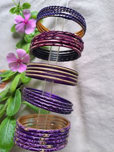 Purple Spring Metal Bangles Beautiful Designs