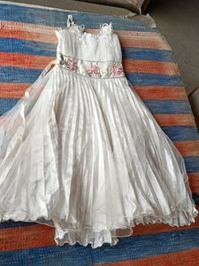 White Embellished Party Gown