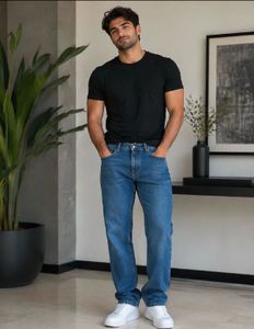 Mast & Harbour Men's Classic Blue Denim Jeans