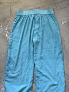 Elegant Teal Wide-Leg Pants
