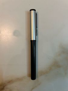 Sleek Silver & Black Ballpoint Pen