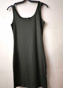 Sleeveless Ribbed Knit Dress