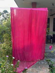 Vibrant Pink Embroidered Dupatta