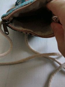Unique Floral Hemp Crossbody Bag