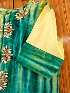 Designer Green Full Suit Set