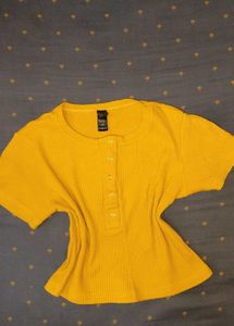 Ribbed Henley Top