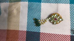 kundan and morpankh brooche for  baraat swagat