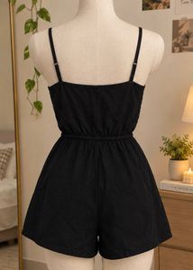 Black Spaghetti Strap Romper