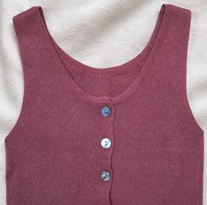 🤎 Soft Knit Button Tank Top 🌸