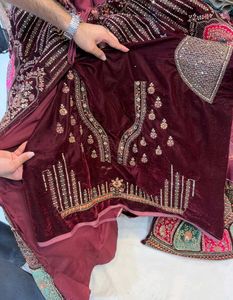Exquisite Velvet Lehenga Choli Set