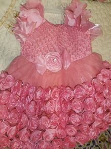 Beautiful Pink Rose Baby Dress