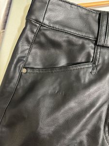 Black Faux Leather Pants