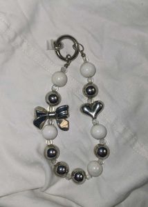 Cute Bow and Heart bag or phone charm