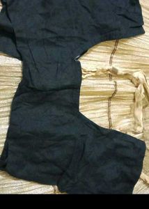 Black blouse Set with Golden Border