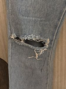 Light Wash Ripped Flare Jeans