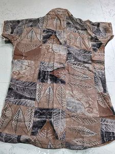 Comfy Leaf Print Sleep Shirt