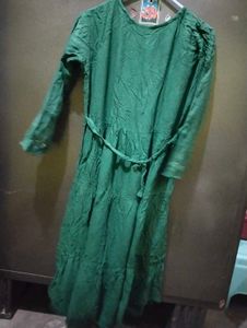 Stylish Green Printed frock
