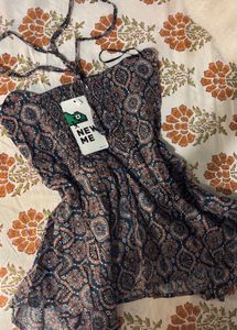 Boho Print Smocked Halter Top