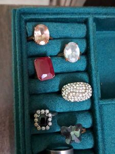 Assorted Gemstone Rings Set