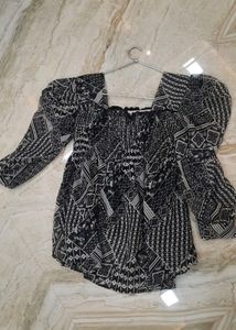 Peplum Top With Full Sleeves