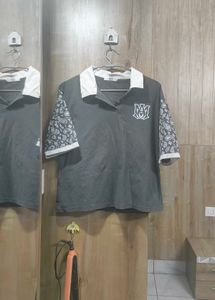 Stylish Grey Polo T-Shirt