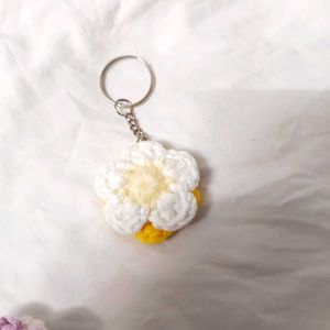 Crochet Yellow Flower Keychain 🌸🌸🌸