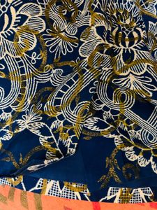 Blue Ethnic Skirt with Intricate Pattern