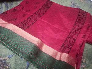 Cotton Saree Red