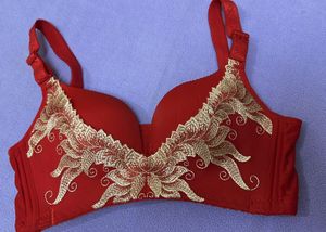 Red Bra with Embroidery