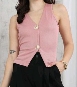 🔻 LOWEST - Dusty Rose Ribbed Tank Top