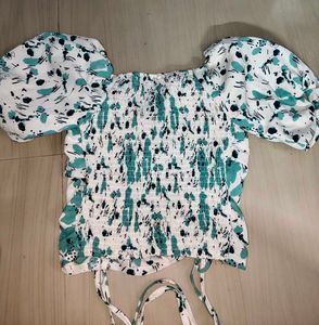 Floral Ruched Crop Top