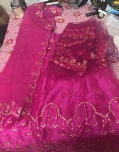 Vibrant Pink Embroidered Lehenga Choli