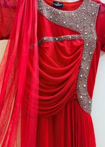 Red party dress