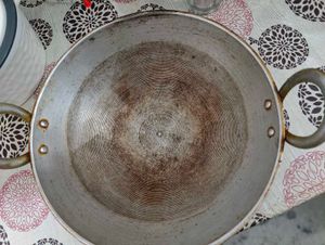 Non stick frying pan and set of 2 Kadai Combo