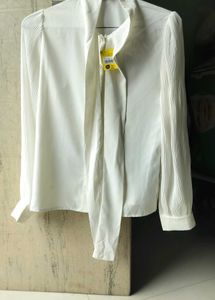 White Formal Shirt for Women - Size S 34-35 Bust -