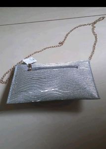 Sparkly Silver Evening Clutch