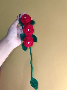 Handmade Crochet Rose gajra set