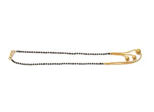 pack of 6 Elegant Gold &amp; Black Bead Mangalsutra